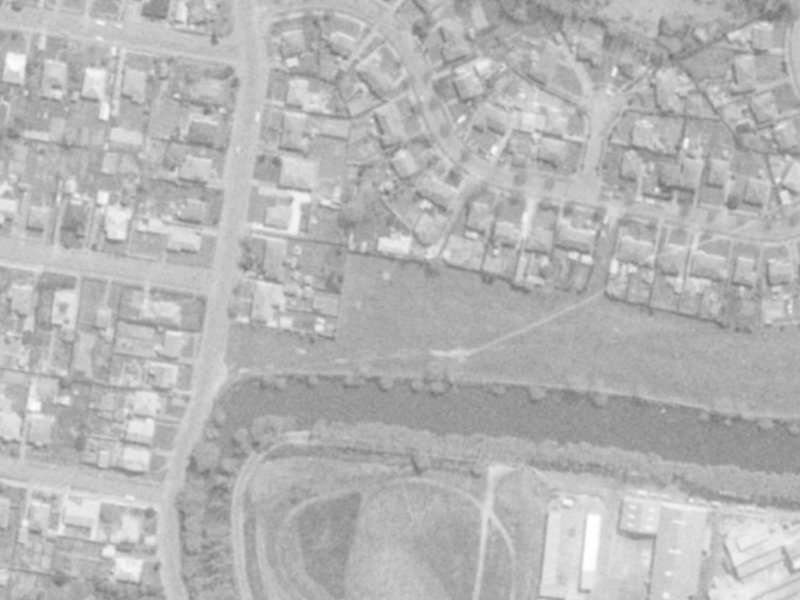 18A Riley Crescent from the air, 1975-1979