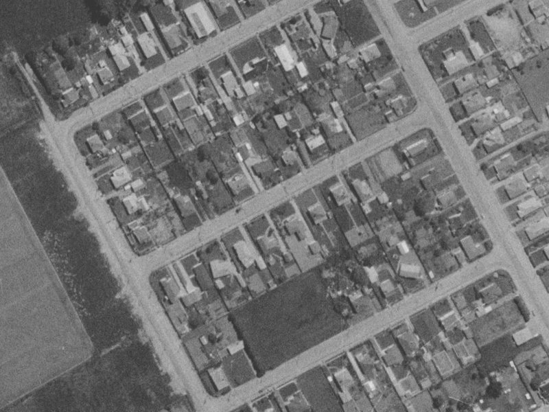 Riwai Street from the air, 1975-1979