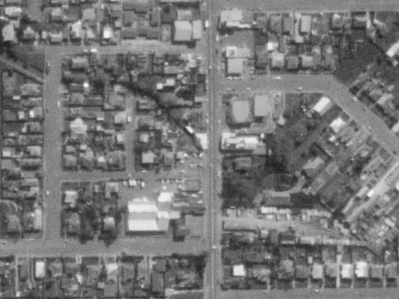 233 Colombo Street from the air, 1975-1979