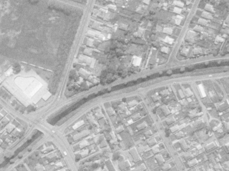 126 Riverlaw Terrace from the air, 1975-1979