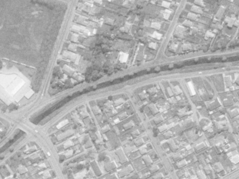 128 Riverlaw Terrace from the air, 1975-1979