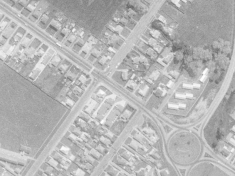 736 Ferry Road from the air, 1975-1979