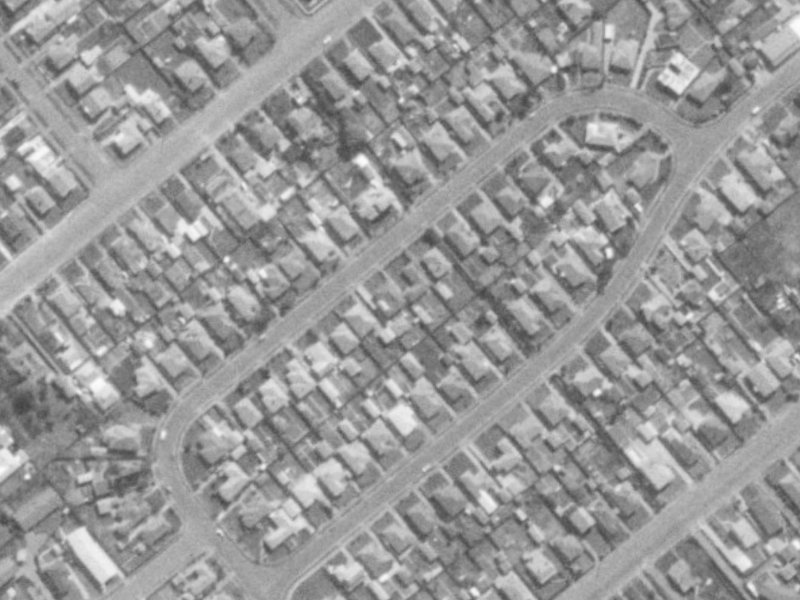 Evesham Crescent from the air, 1975-1979