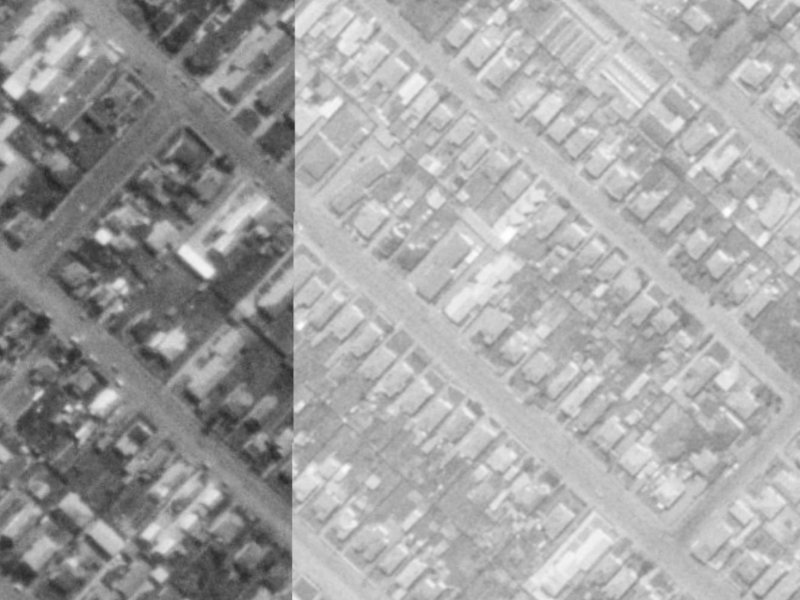 134 Huxley Street from the air, 1975-1979