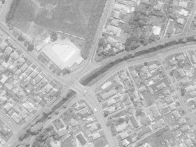 112 Riverlaw Terrace from the air, 1975-1979