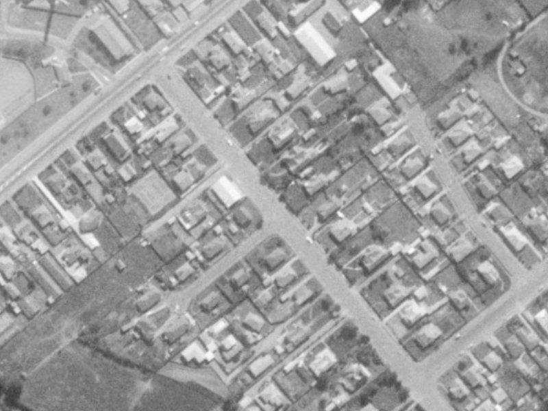 108-110 Domain Terrace from the air, 1975-1979