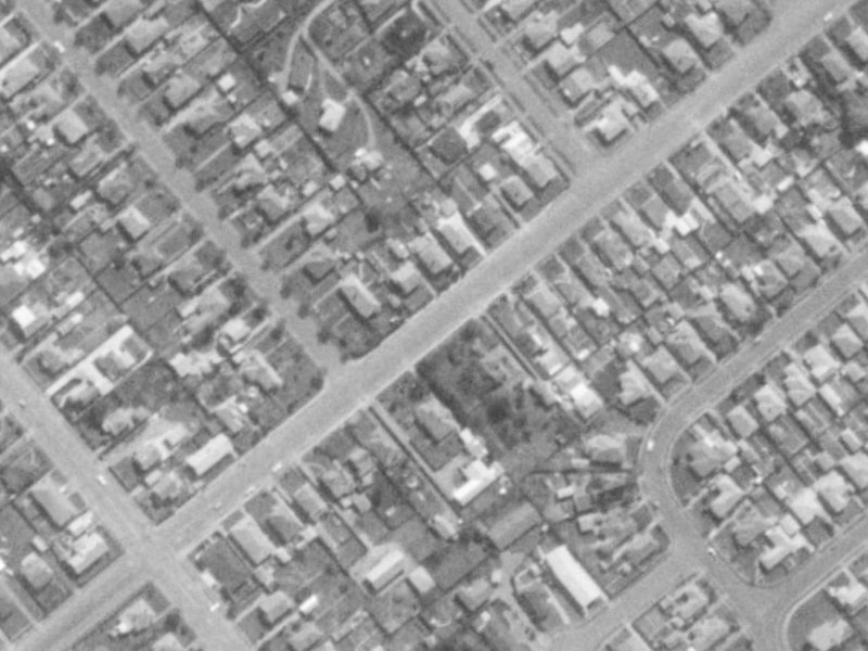 Neville Street from the air, 1975-1979