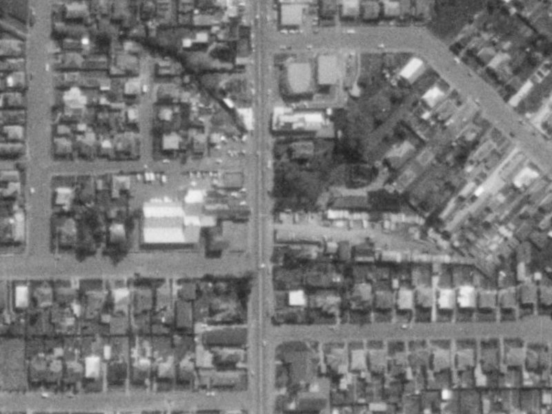226-234 Colombo Street from the air, 1975-1979