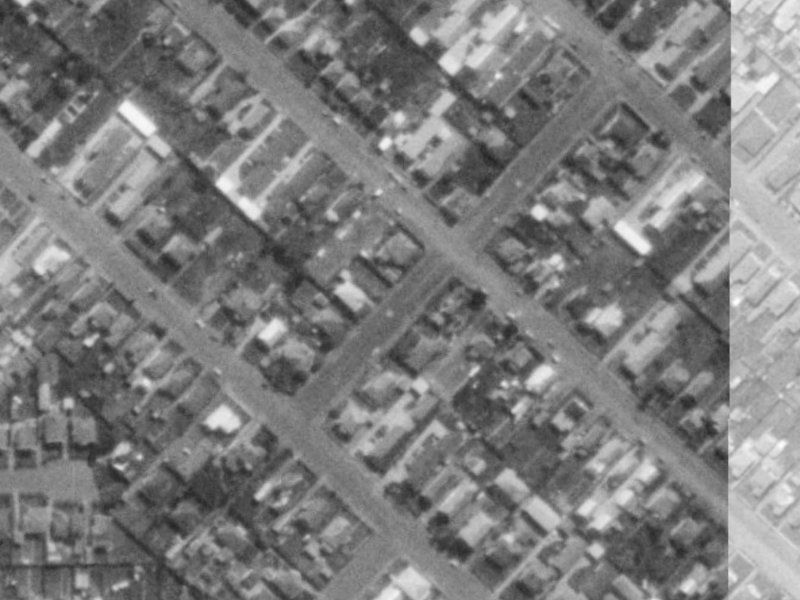 13 Montrose Street from the air, 1975-1979