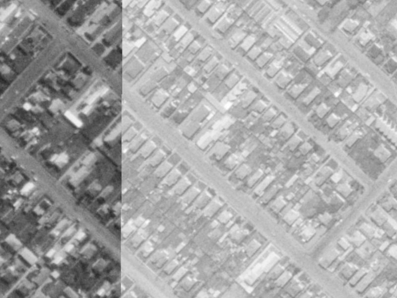 139 Huxley Street from the air, 1975-1979