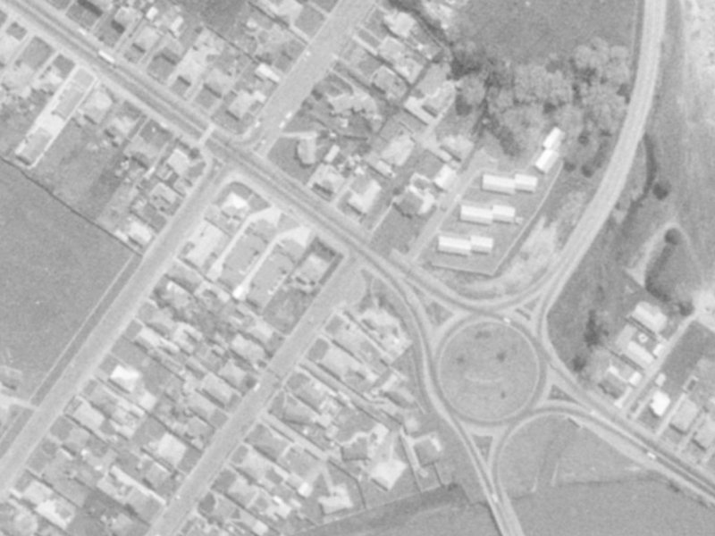 744 Ferry Road from the air, 1975-1979