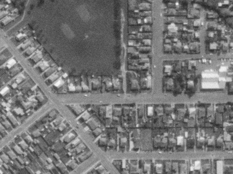 17-21 Devon Street from the air, 1975-1979