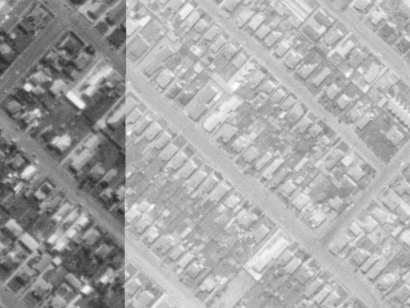 142 Huxley Street from the air, 1975-1979