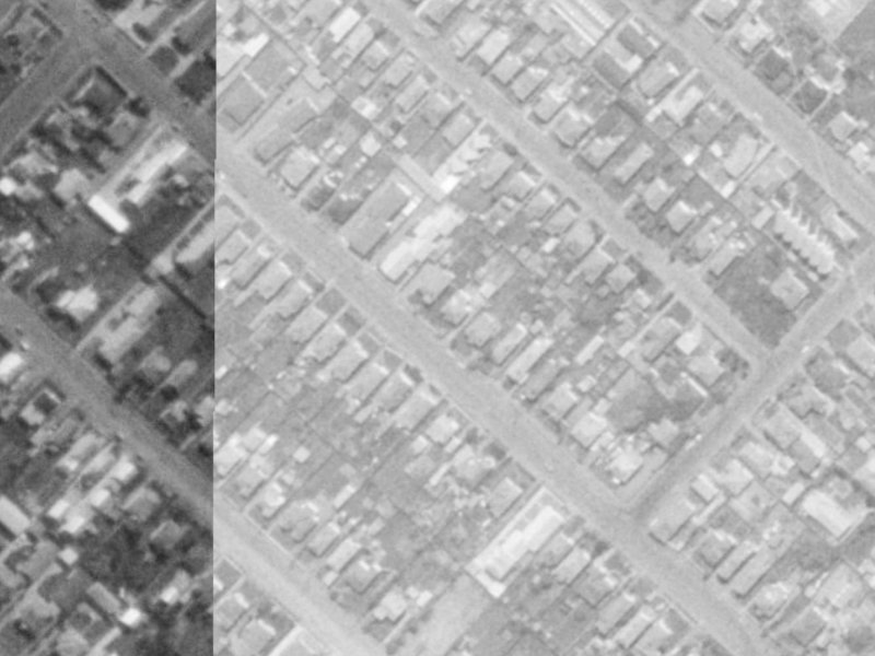 147 Huxley Street from the air, 1975-1979