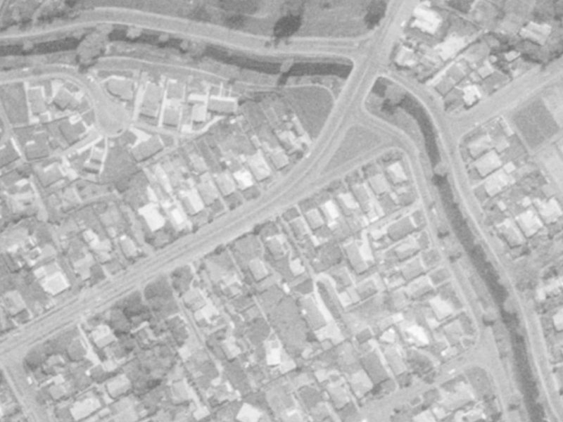 120 St Martins Road from the air, 1975-1979