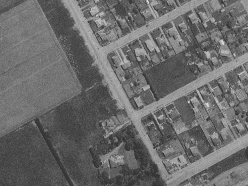 8A Bailey Street from the air, 1975-1979