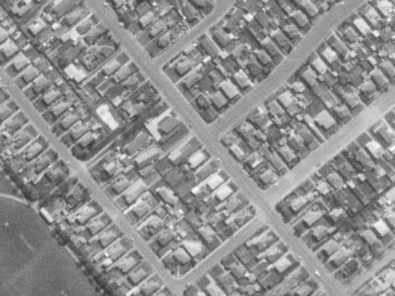 63A Simeon Street from the air, 1975-1979