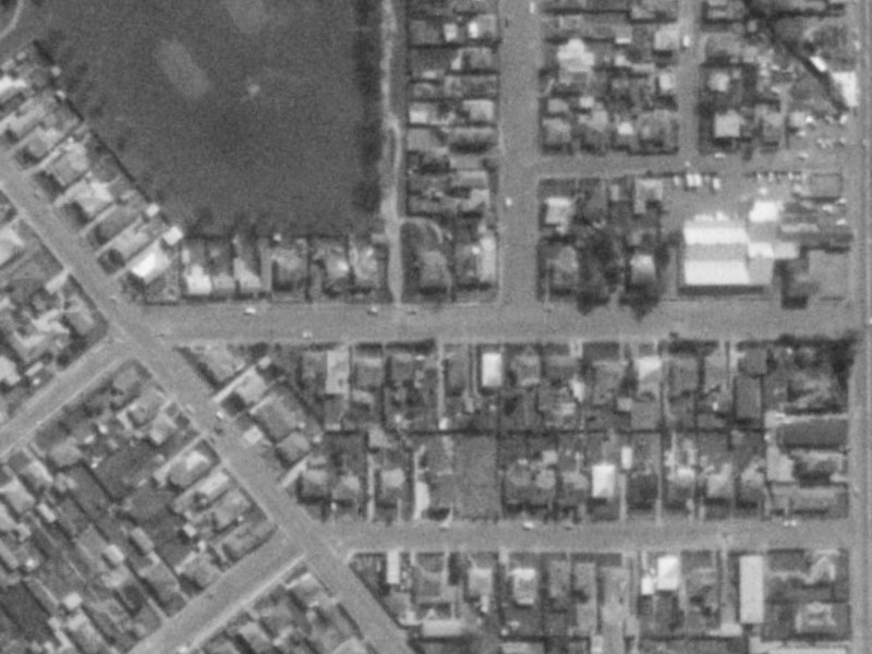 Devon Street from the air, 1975-1979
