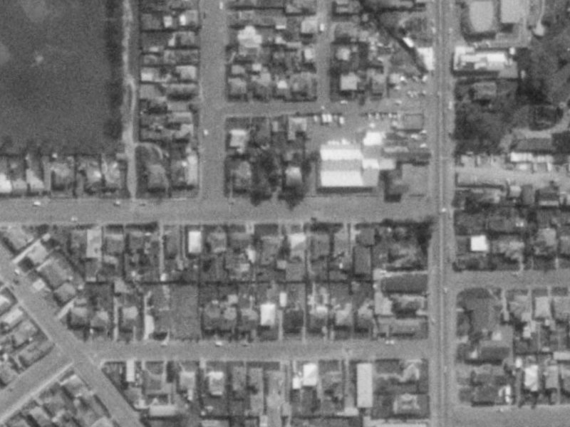44 Devon Street from the air, 1975-1979
