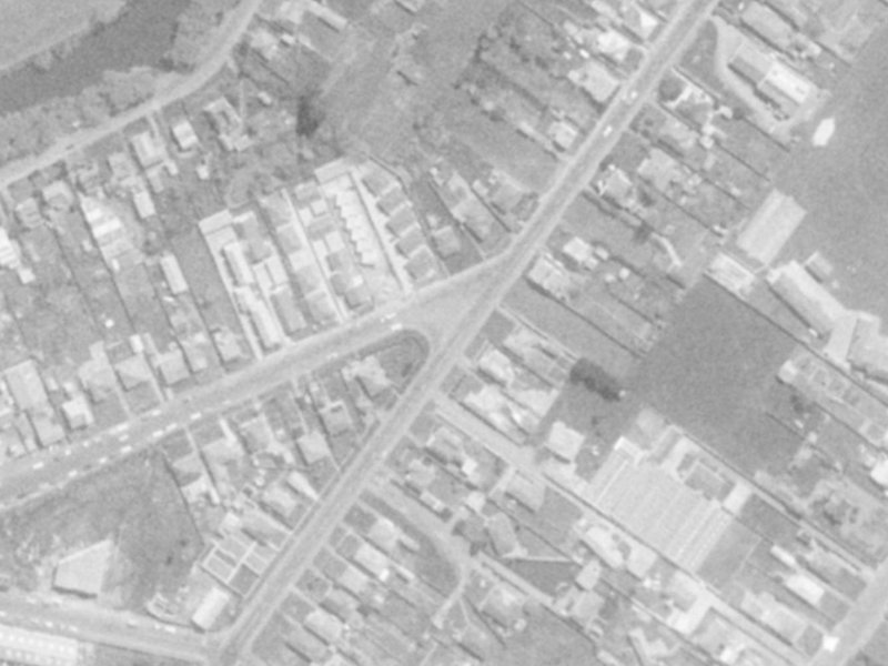 41 Rutherford Street from the air, 1975-1979
