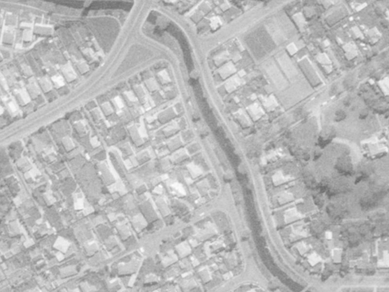 184 Riverlaw Terrace from the air, 1975-1979