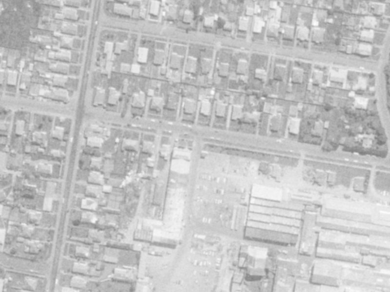 96 Marshall Street from the air, 1975-1979