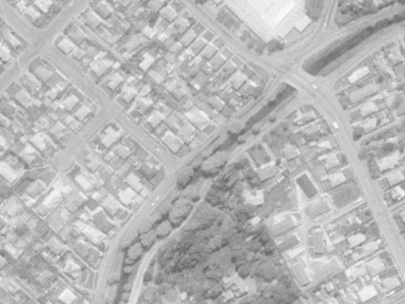 345 Eastern Terrace from the air, 1975-1979
