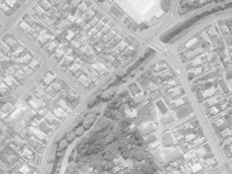 96 Riverlaw Terrace from the air, 1975-1979