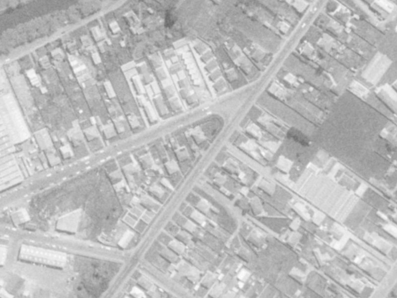 46 Rutherford Street from the air, 1975-1979
