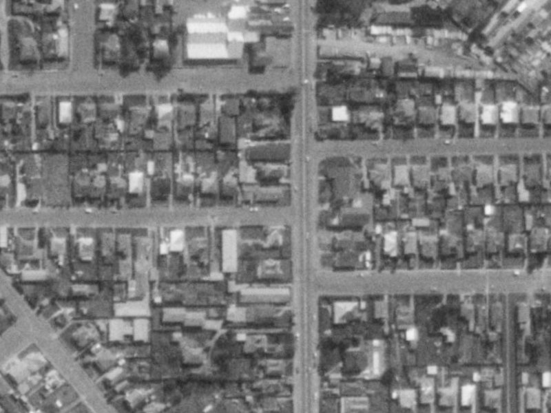 201 Colombo Street from the air, 1975-1979