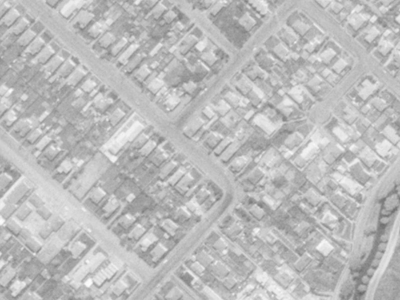 177 Huxley Street from the air, 1975-1979