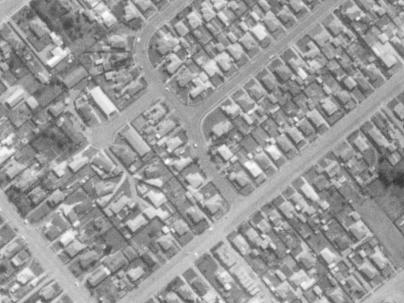 10 Evesham Crescent from the air, 1975-1979