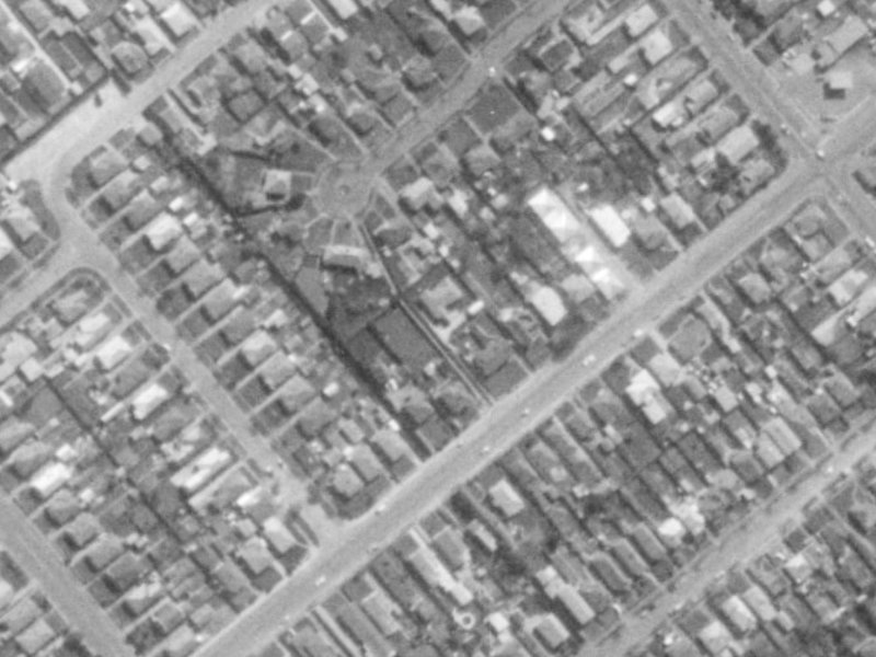 83A Milton Street from the air, 1975-1979