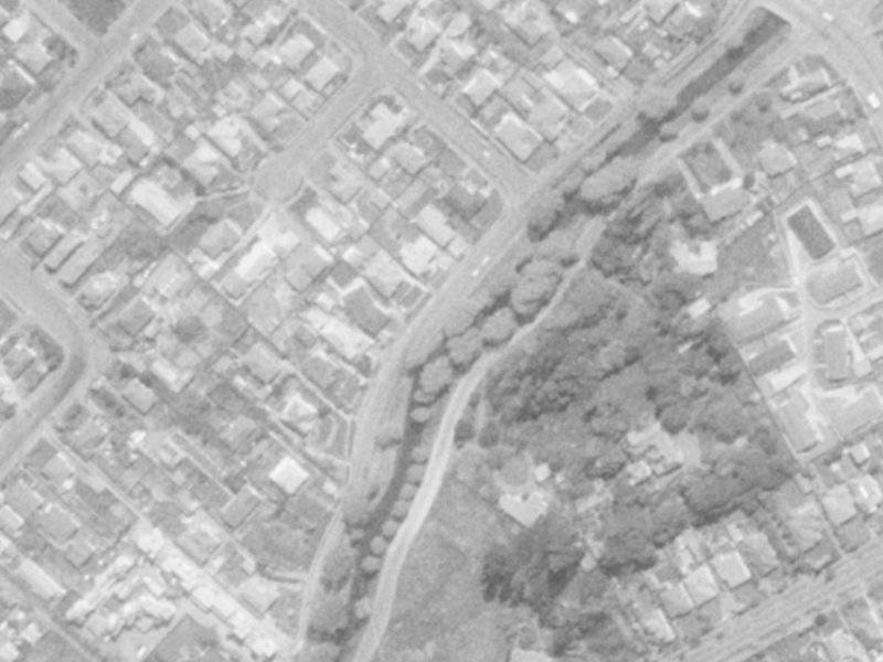 331 Eastern Terrace from the air, 1975-1979