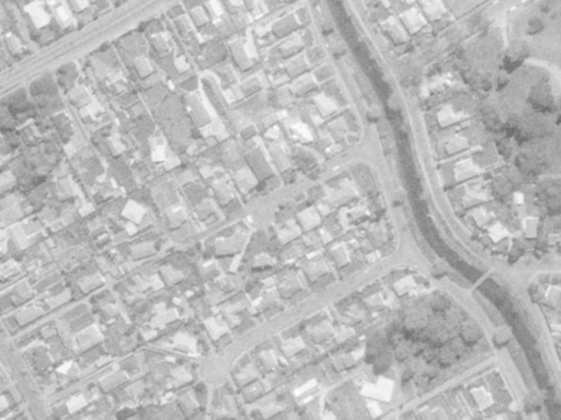 9 Claxton Place from the air, 1975-1979