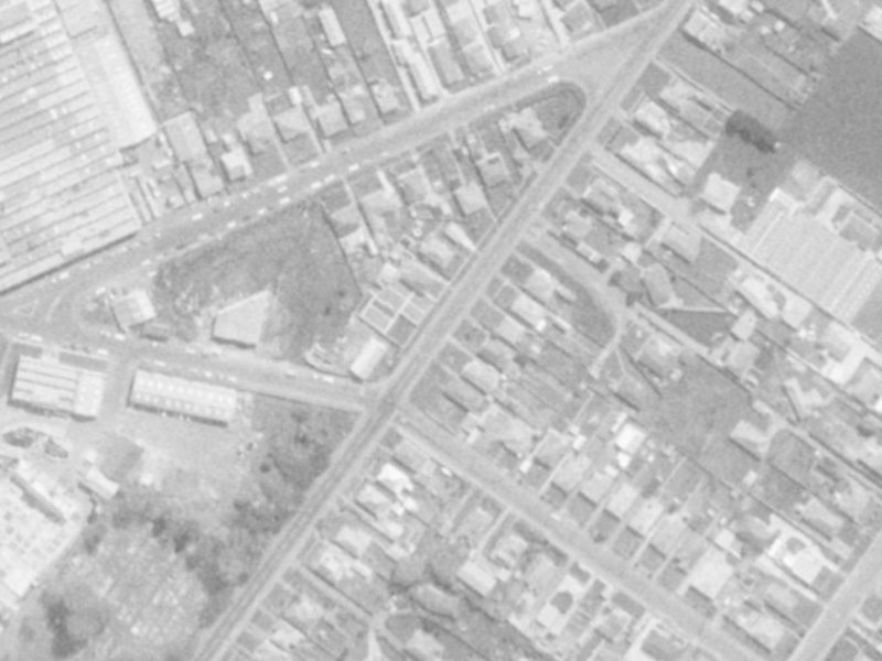 54 Rutherford Street from the air, 1975-1979