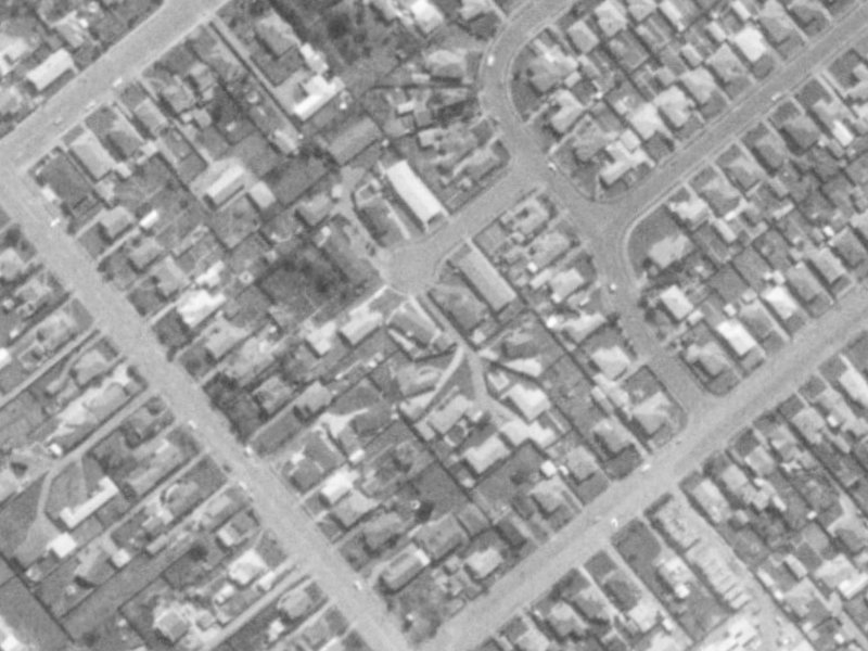 Dellow Place from the air, 1975-1979
