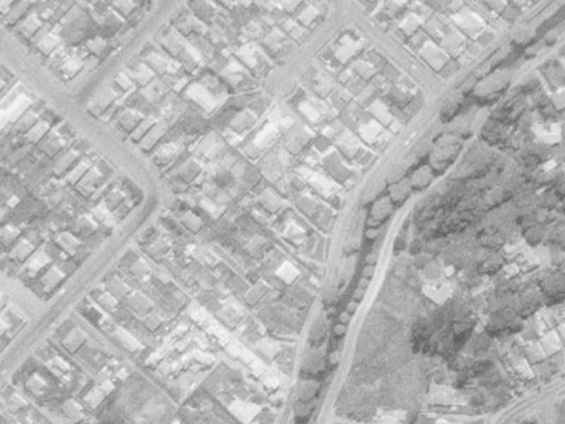 327 Eastern Terrace from the air, 1975-1979
