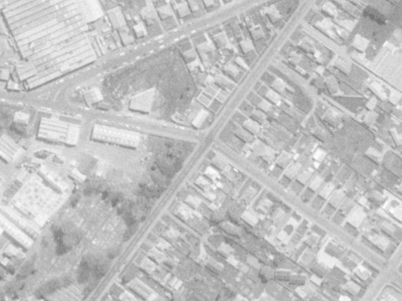 65A Rutherford Street from the air, 1975-1979