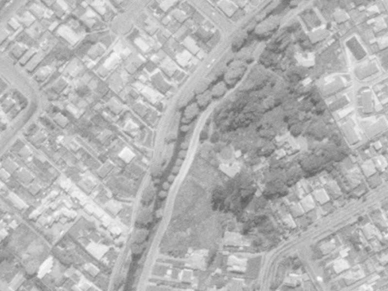 52 Riverlaw Terrace from the air, 1975-1979
