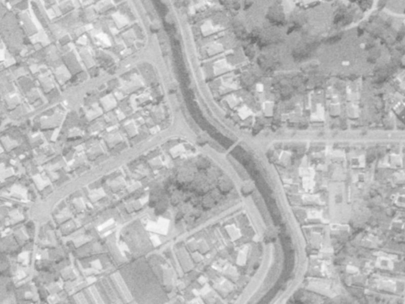 206E Riverlaw Terrace from the air, 1975-1979