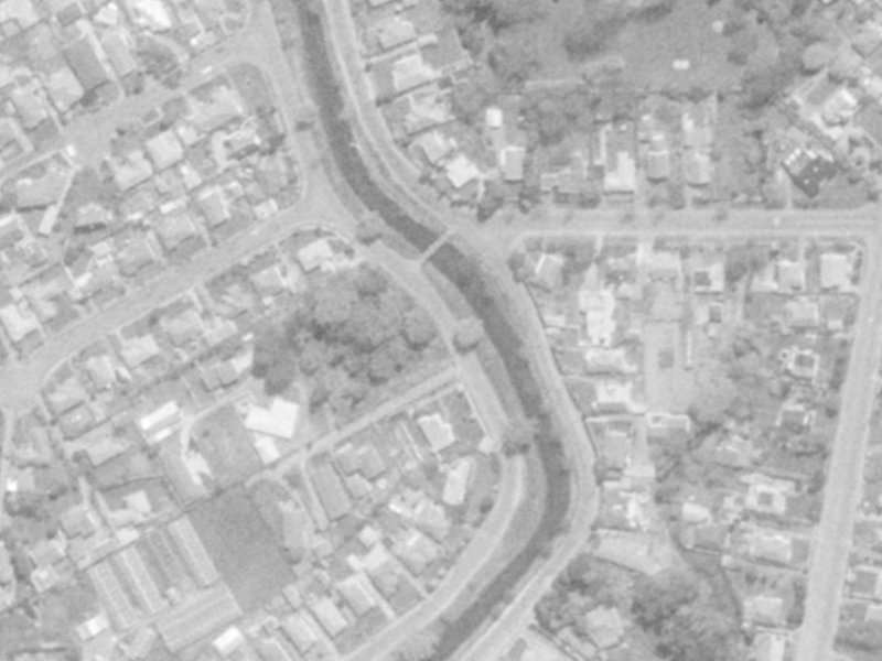 207 Riverlaw Terrace from the air, 1975-1979