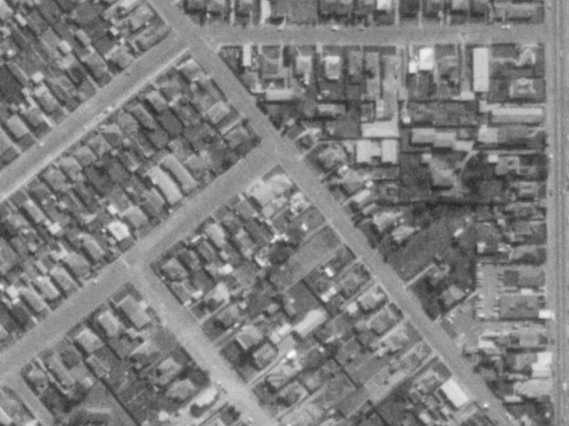 171 Colombo Street from the air, 1975-1979