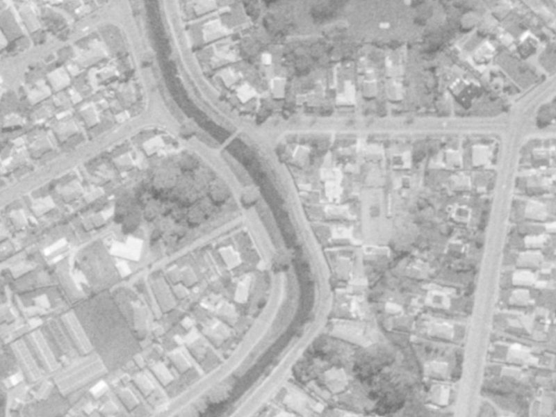 212 Riverlaw Terrace from the air, 1975-1979