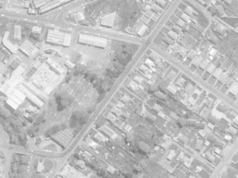 73 Rutherford Street from the air, 1975-1979