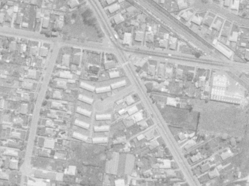 Mary Mclean Place from the air, 1975-1979