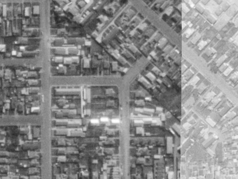 31 Seddon Street from the air, 1975-1979