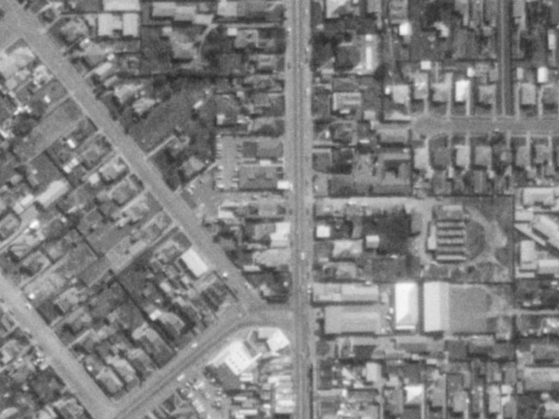 161 Colombo Street from the air, 1975-1979