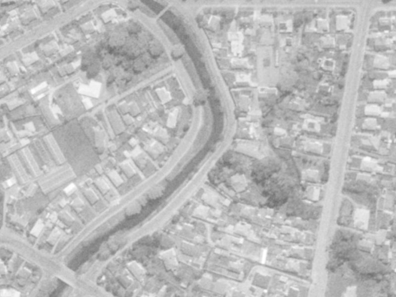 219 Riverlaw Terrace from the air, 1975-1979