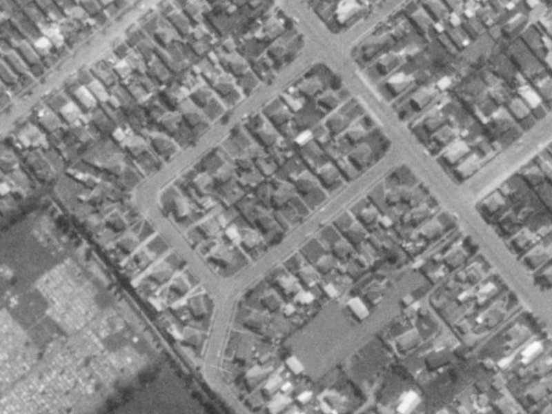 11 Cooke Street from the air, 1975-1979